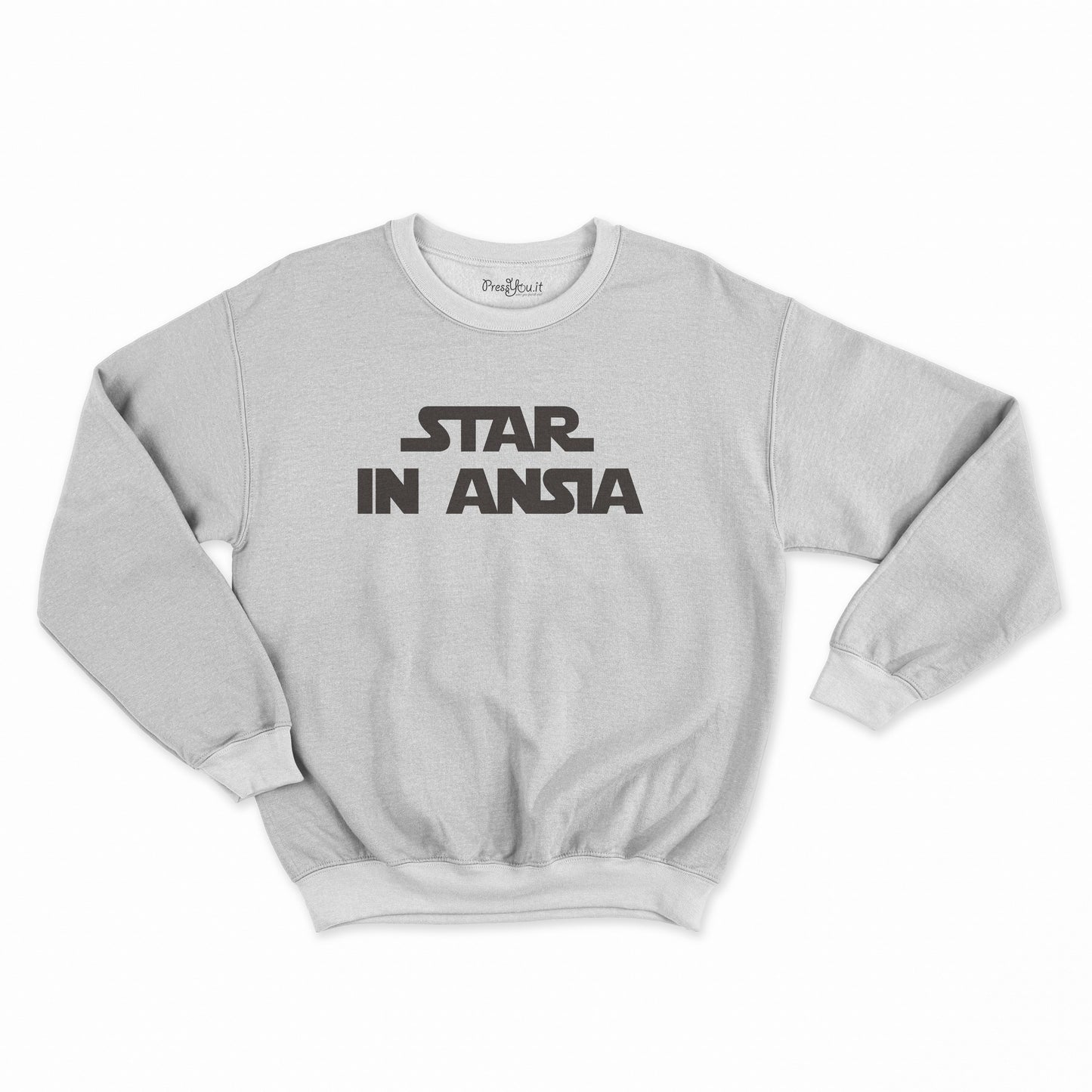 felpa girocollo unisex- star in ansia