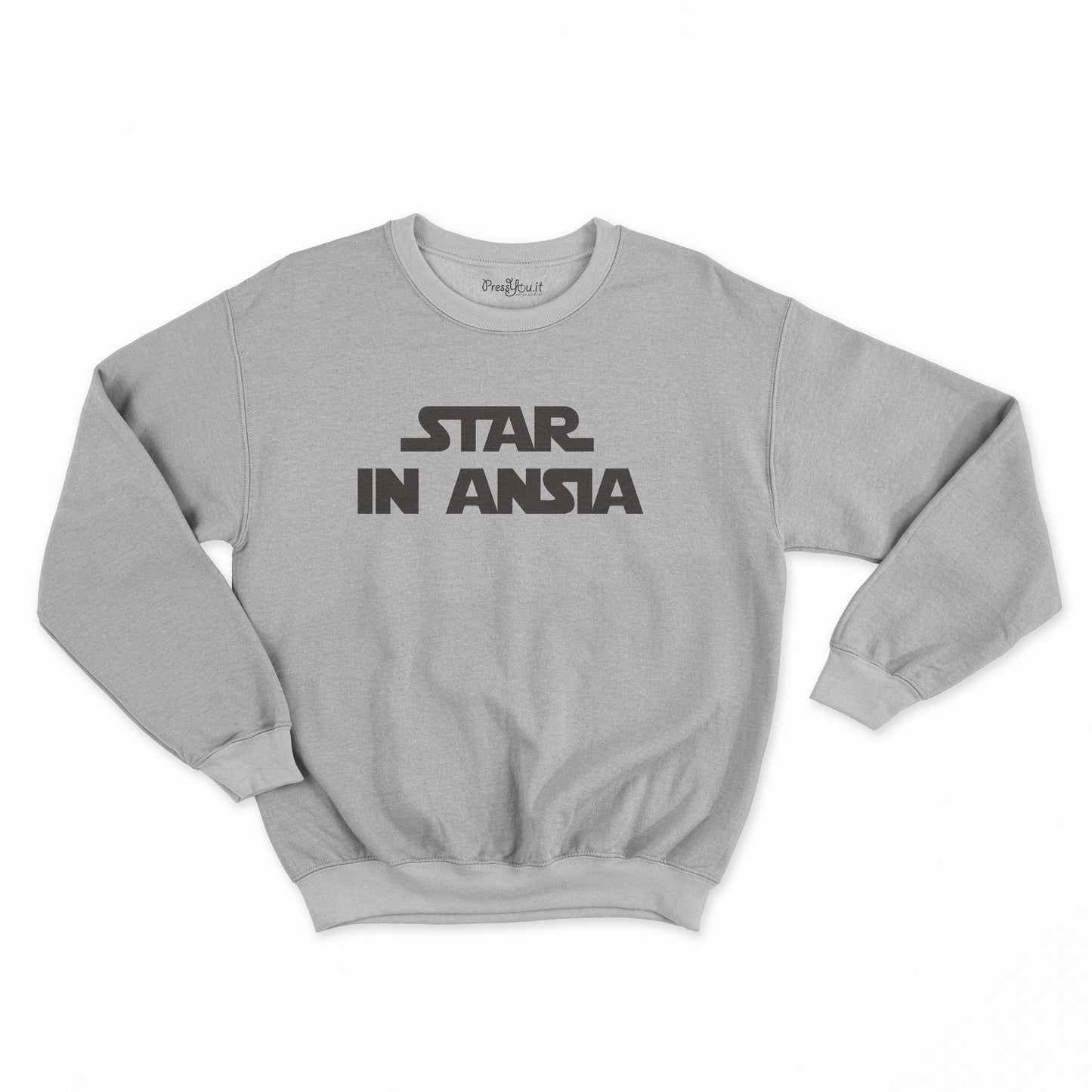 felpa girocollo unisex- star in ansia