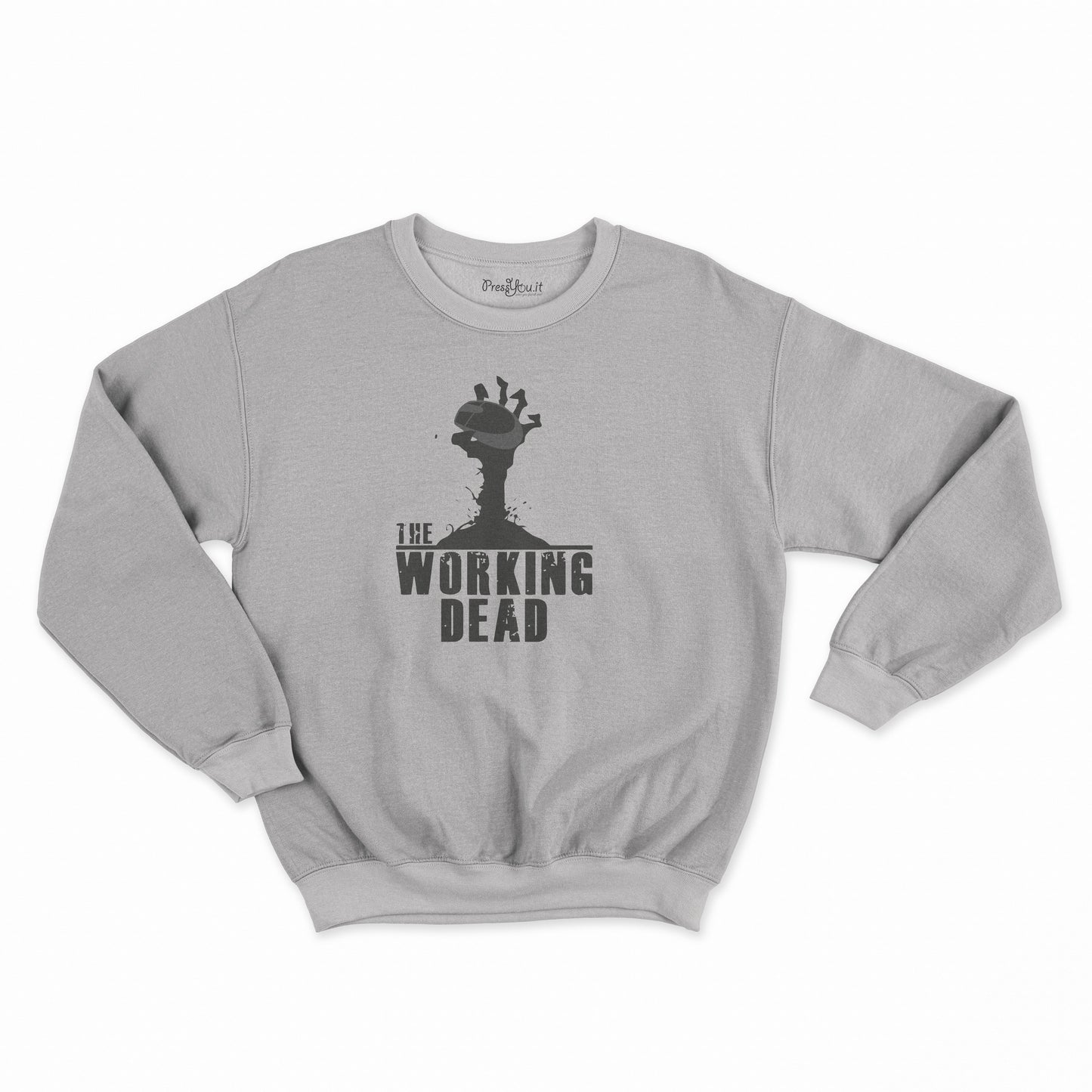 felpa girocollo unisex- the working dead