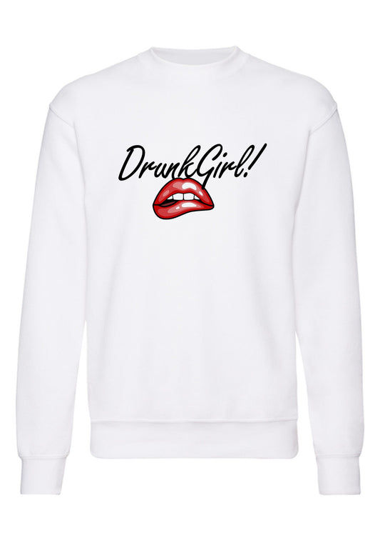 felpa girocollo unisex- drunk girl