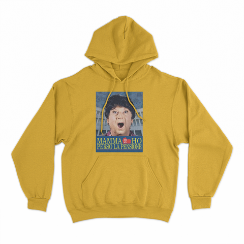 felpa cappuccio unisex- mamma ho perso la pensione