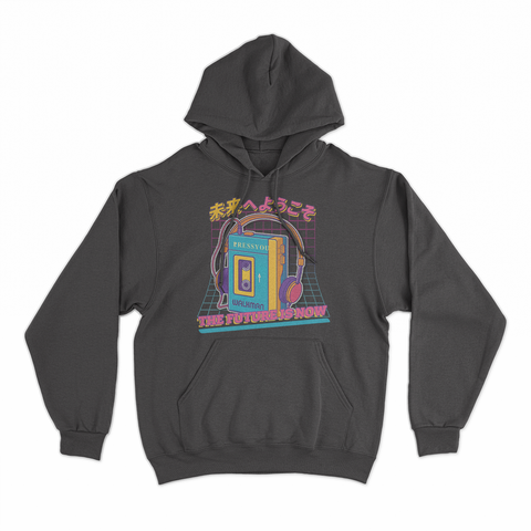 felpa cappuccio unisex-  future is now