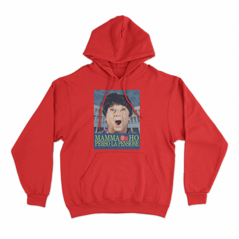 felpa cappuccio unisex- mamma ho perso la pensione