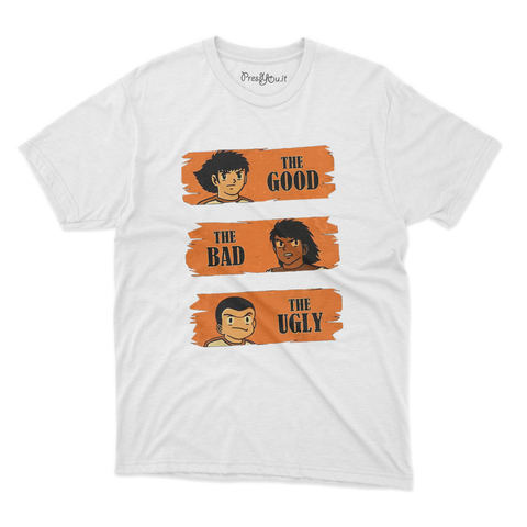 maglietta t-shirt- il buono il brutto e il cattivo cartoon manga