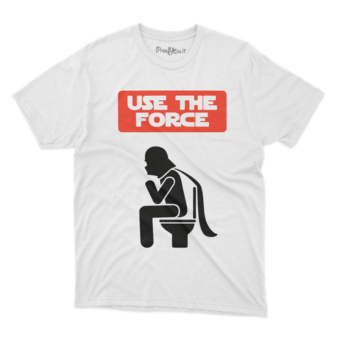 maglietta t-shirt- use the force cagando
