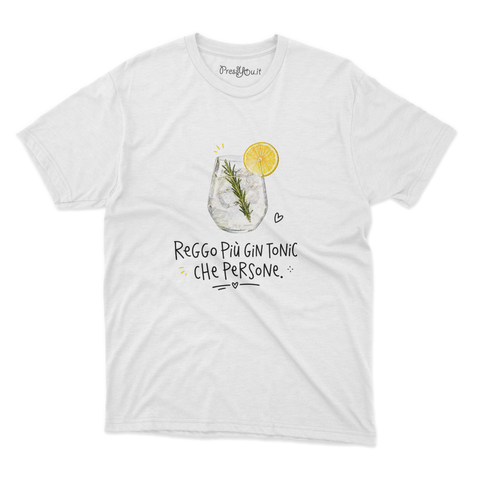 maglietta t-shirt- reggo più gin tonic che persone