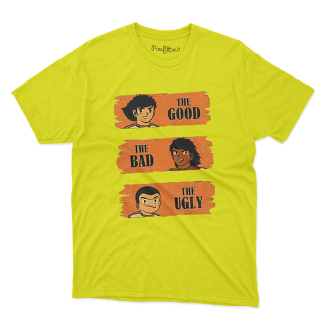 maglietta t-shirt- il buono il brutto e il cattivo cartoon manga