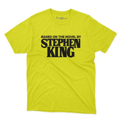 maglietta t-shirt- based on the novel of stephen king scritta