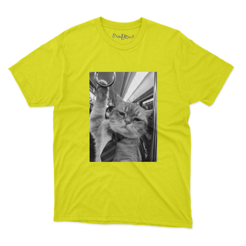 maglietta t-shirt- gatto a lavoro lunedì