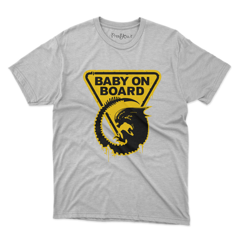 maglietta t-shirt- baby on borad alieno
