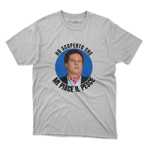 Maglietta ironica " ho capito che mi piace il pesce " film italiano - idea regalo