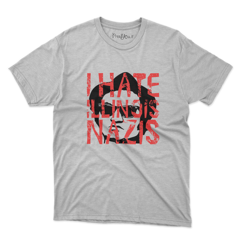 maglietta t-shirt- i hate illinois nazis