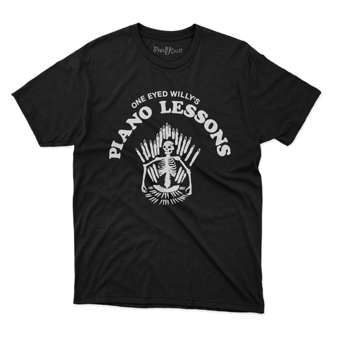 maglietta t-shirt- one eyed willis piano lessons