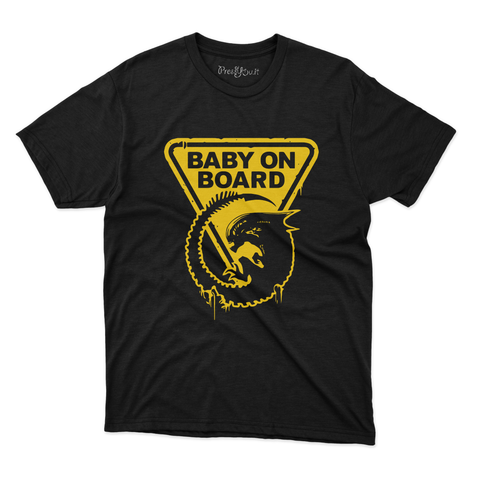 maglietta t-shirt- baby on borad alieno
