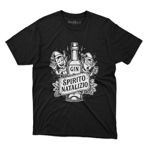 maglietta t-shirt - gin spirito natalizio natale