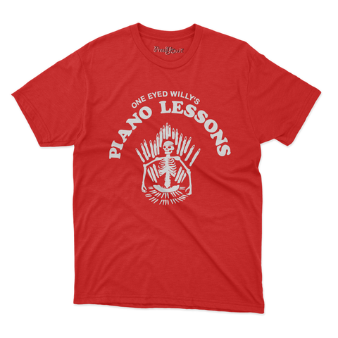 maglietta t-shirt- one eyed willis piano lessons