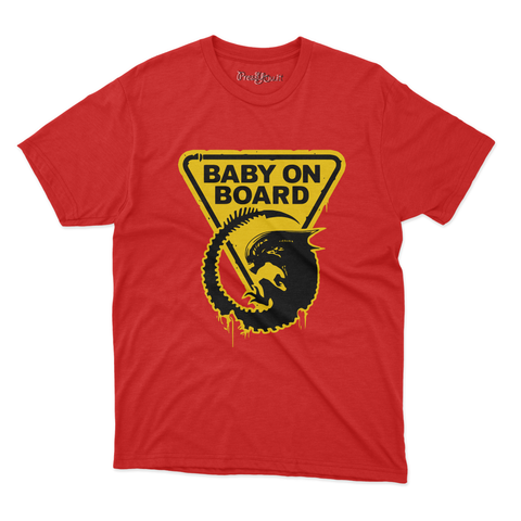 maglietta t-shirt- baby on borad alieno