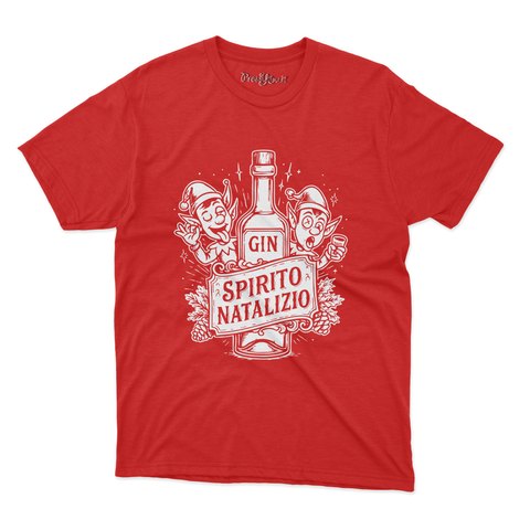 maglietta t-shirt - gin spirito natalizio natale