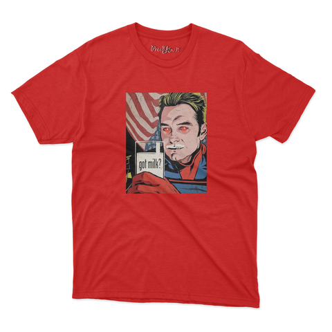 maglietta t-shirt- go milk eroe