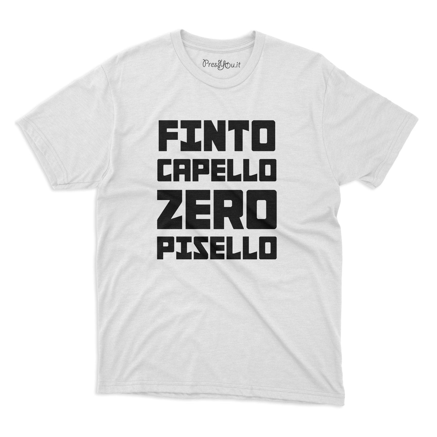 maglietta t-shirt- finto capello zero pisello