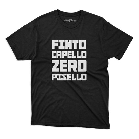 maglietta t-shirt- finto capello zero pisello