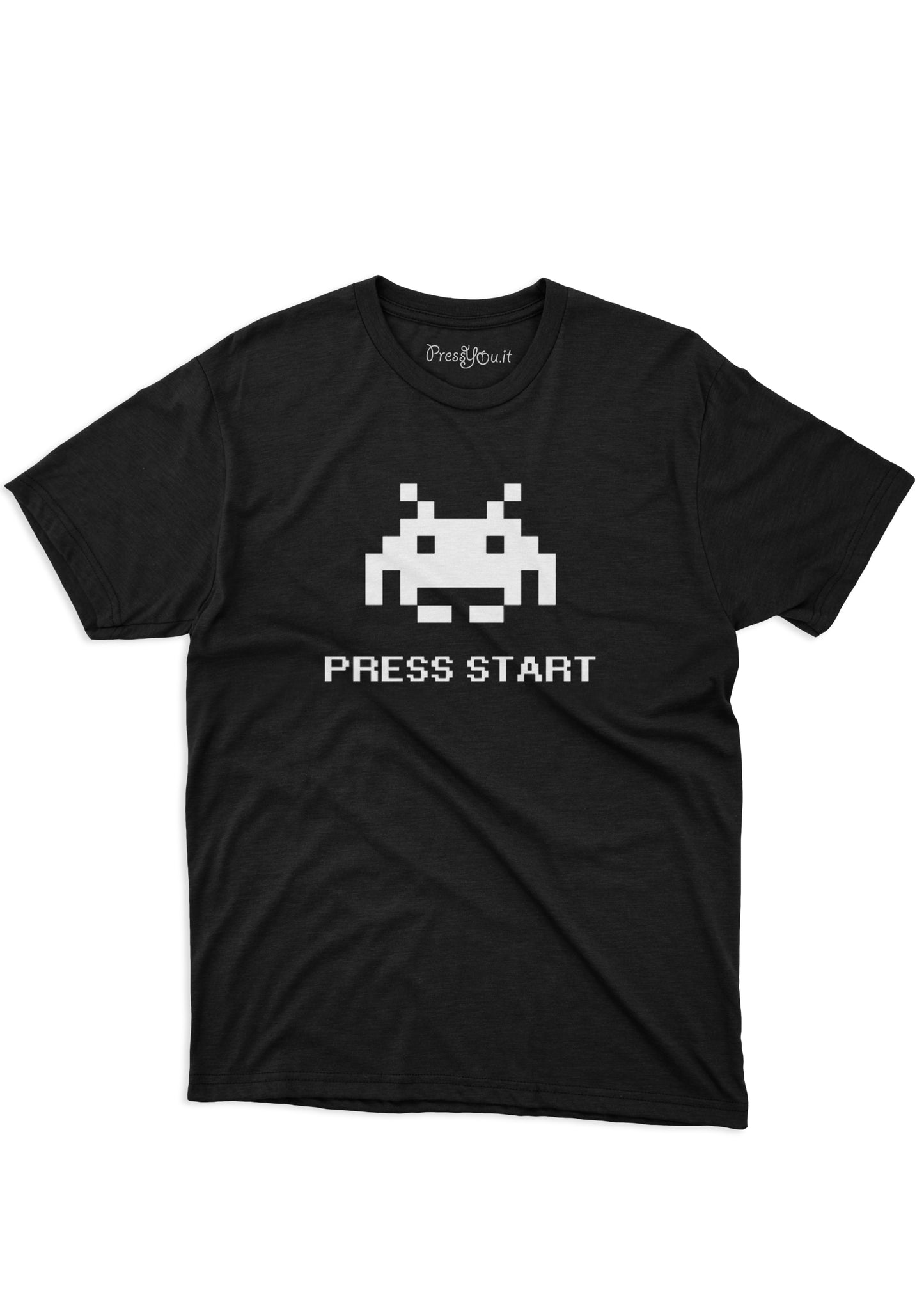 maglietta t-shirt- press start aliens