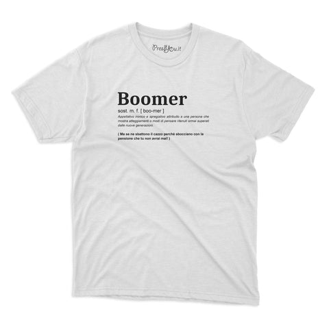 maglietta t-shirt- boomer dizionario