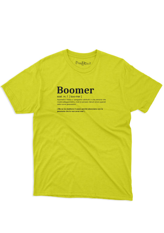 maglietta t-shirt- boomer dizionario