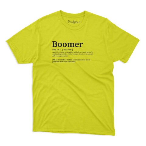 maglietta t-shirt- boomer dizionario