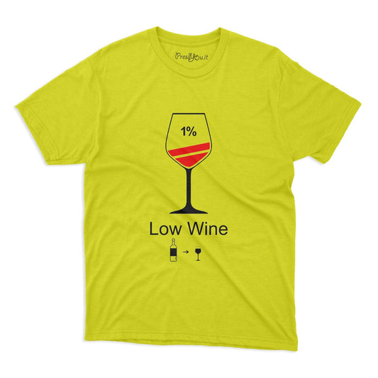 maglietta t-shirt- low wine ricaricare vino