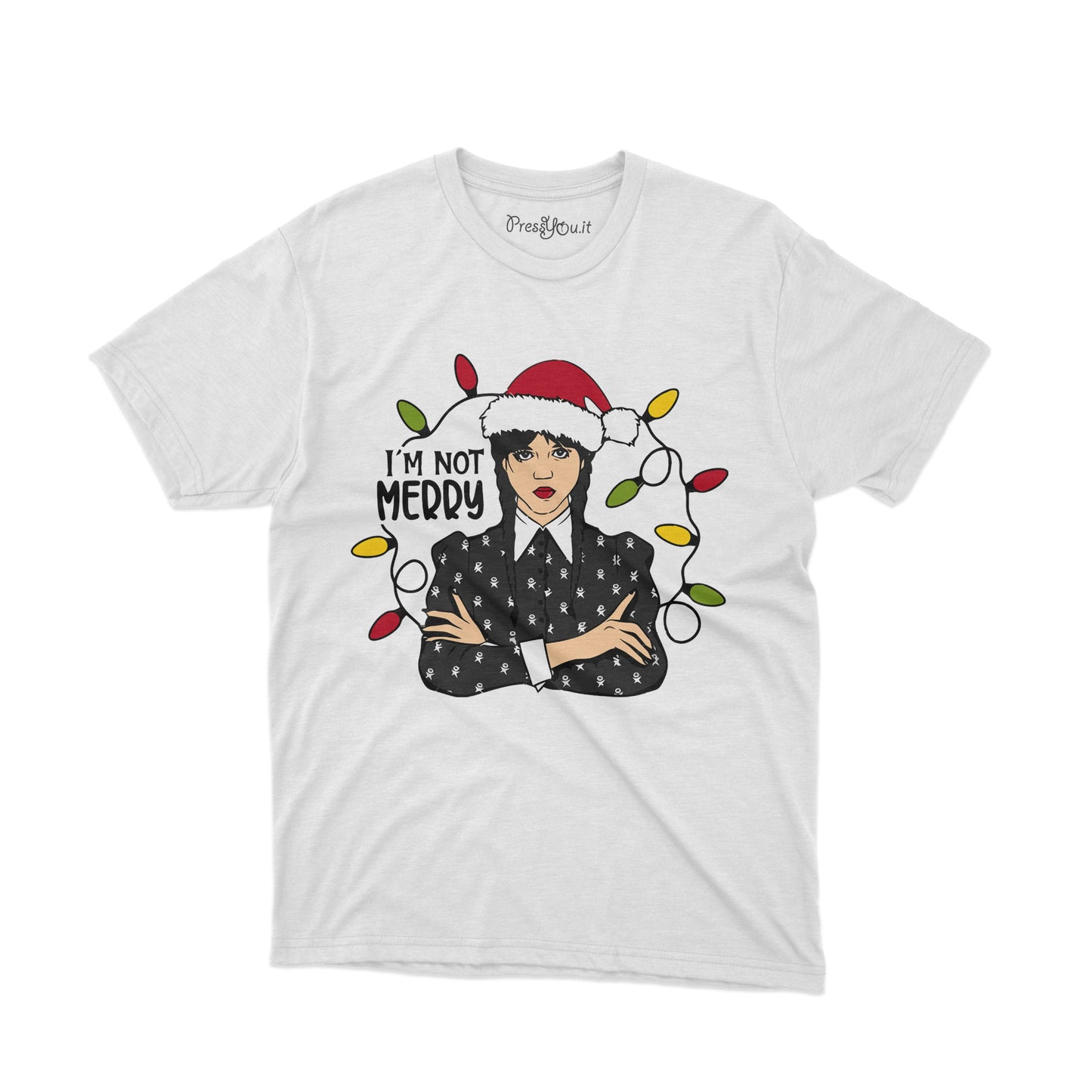 maglietta t-shirt-i m not merry natale