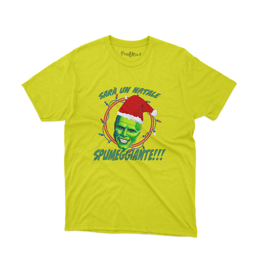 maglietta t-shirt-natale spumeggiante maschera