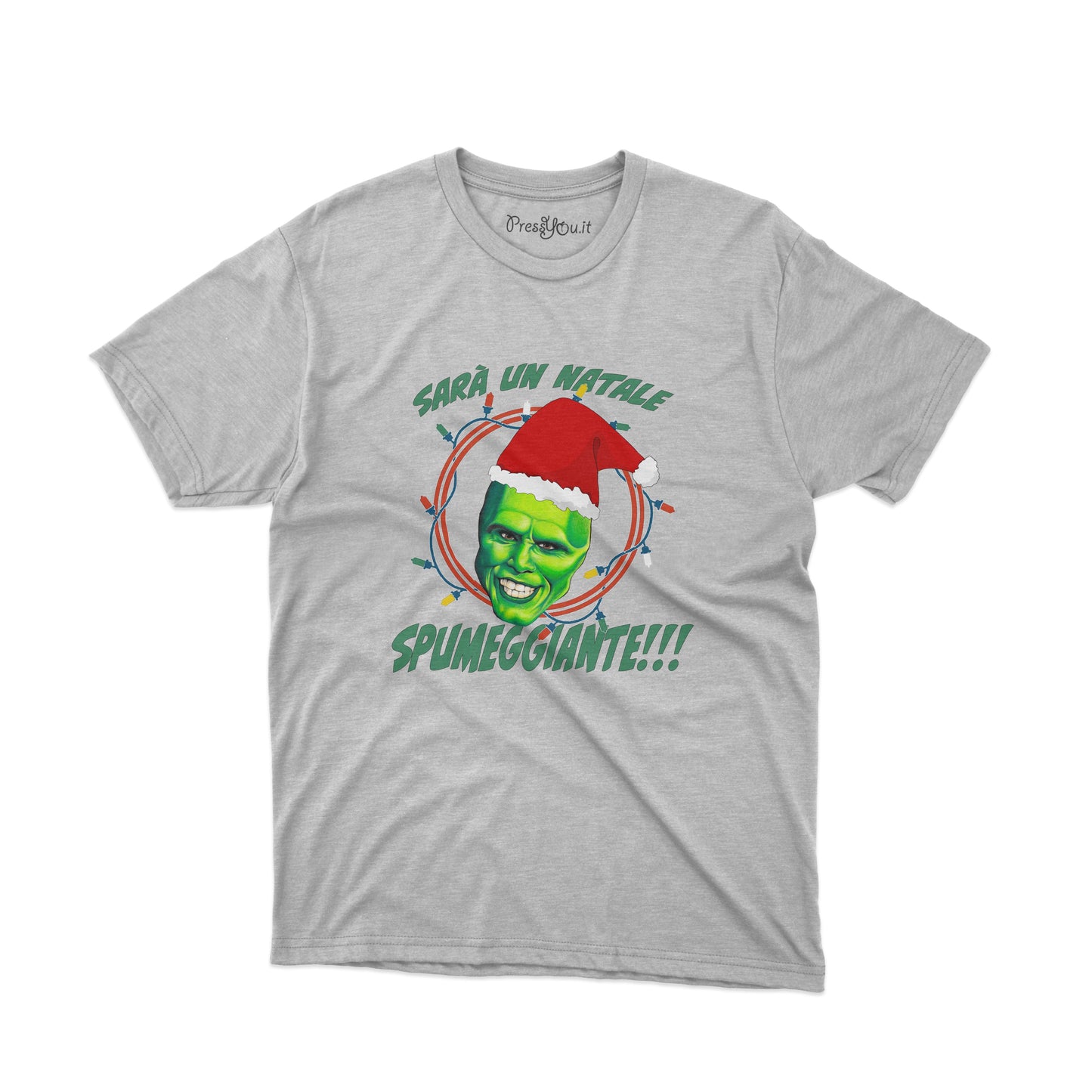 maglietta t-shirt-natale spumeggiante maschera