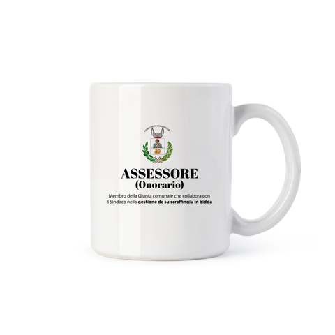 Tazza Ufficiale Comune di Scraffingiu - Assessore Onorario - Approvato dal Sindaco di Scraffingiu