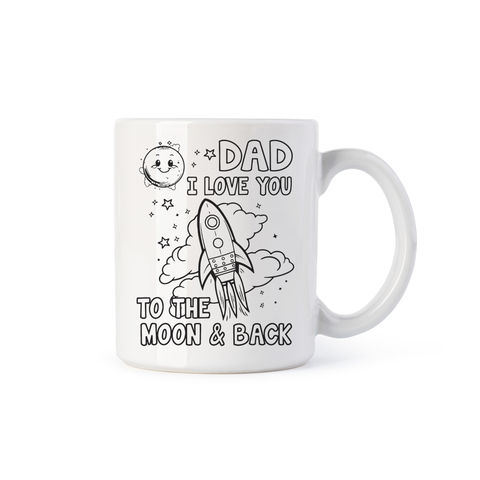 tazza Mug- ti amo papa fino alla luna e indietro festa del papà
