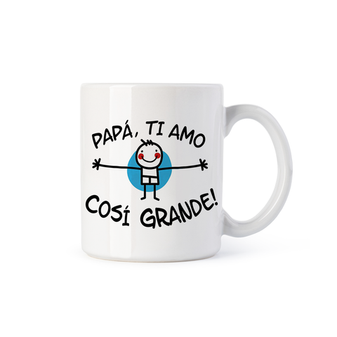 tazza Mug- papà ti amo così grande bambino festa del papà
