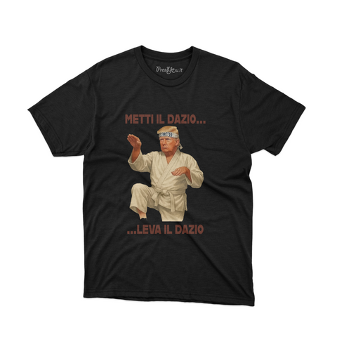 maglietta t-shirt- Donald metti il dazio leva il dazio