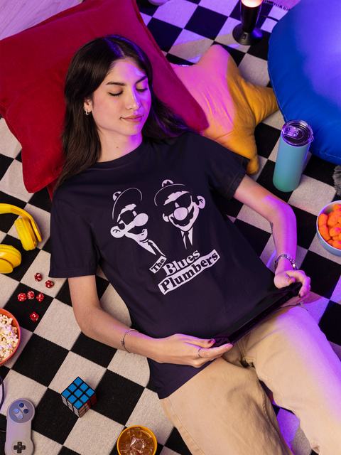 maglietta t-shirt- the blues plumbers, gli idraulici blues