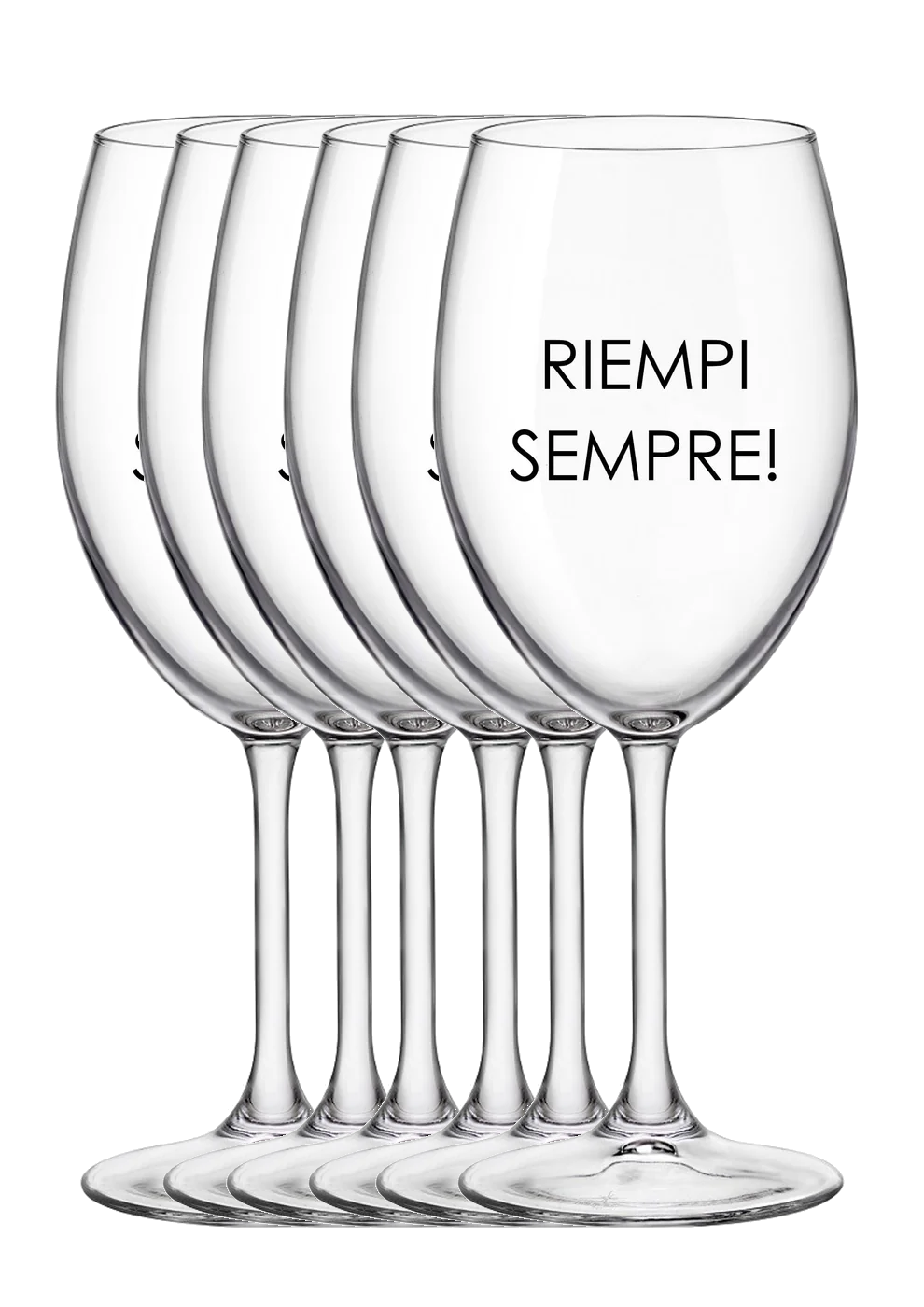 Set di 6 calici - Riempi sempre