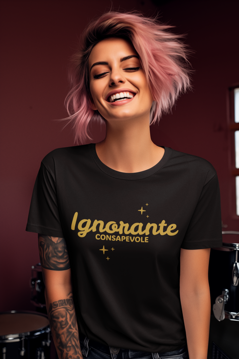 maglietta t-shirt- ignorante consapevole