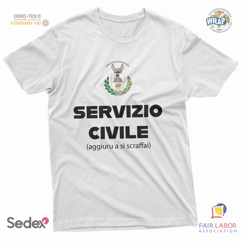 Maglietta Ufficiale Comune di Scraffingiu - Servizio Civile - Approvato dal Sindaco di Scraffingiu