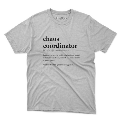 maglietta t-shirt- chaos coordinator dizionario