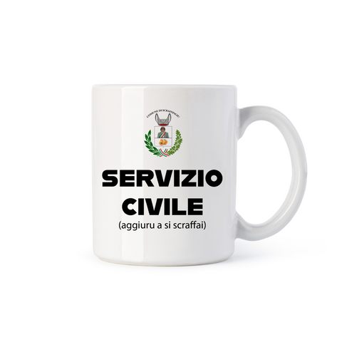 Tazza Ufficiale Comune di Scraffingiu - Servizio Civile - Approvato dal Sindaco di Scraffingiu