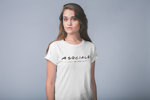 maglietta t-shirt- Asociale friends