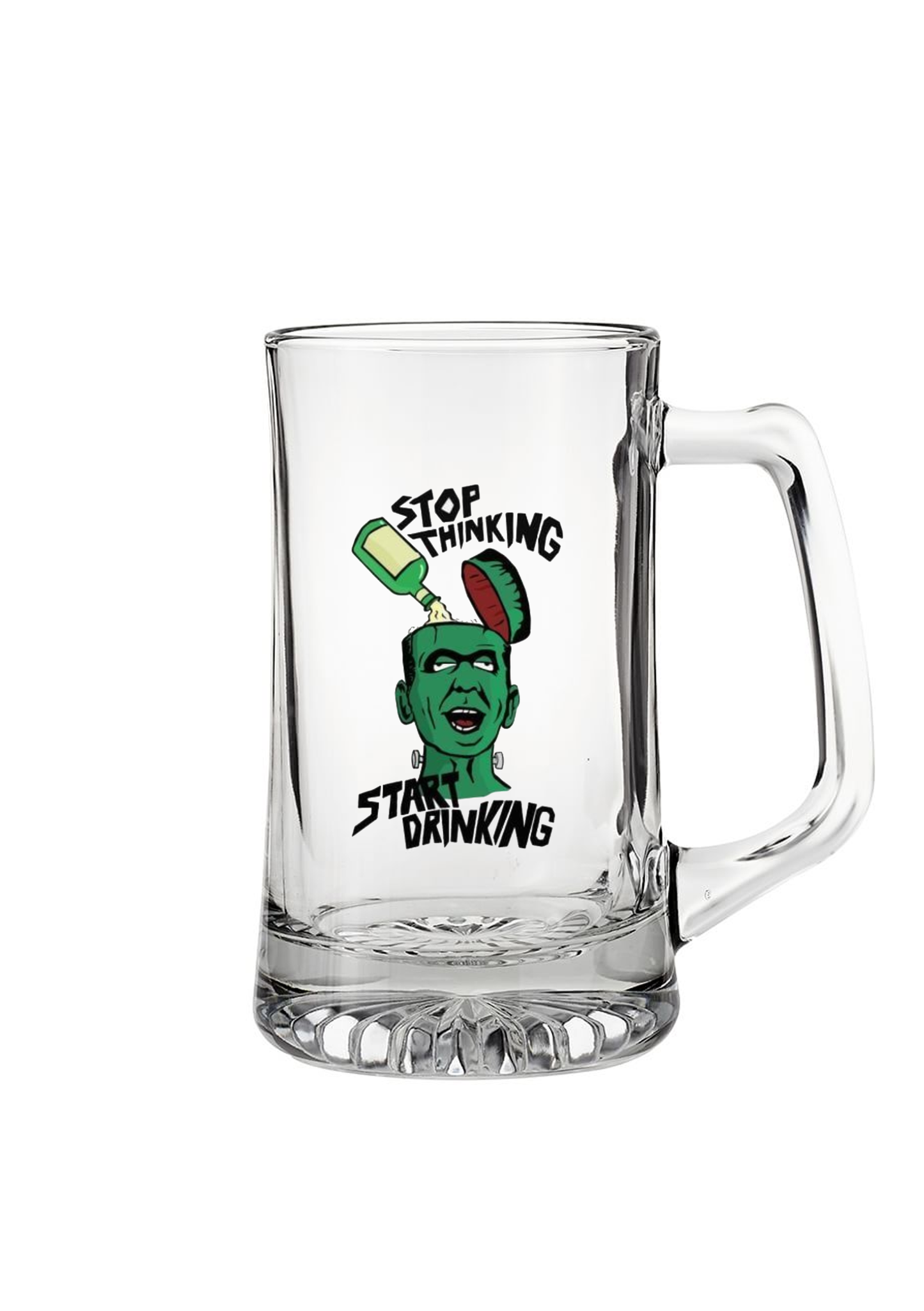 mugs - stop thinking let's start drinking
