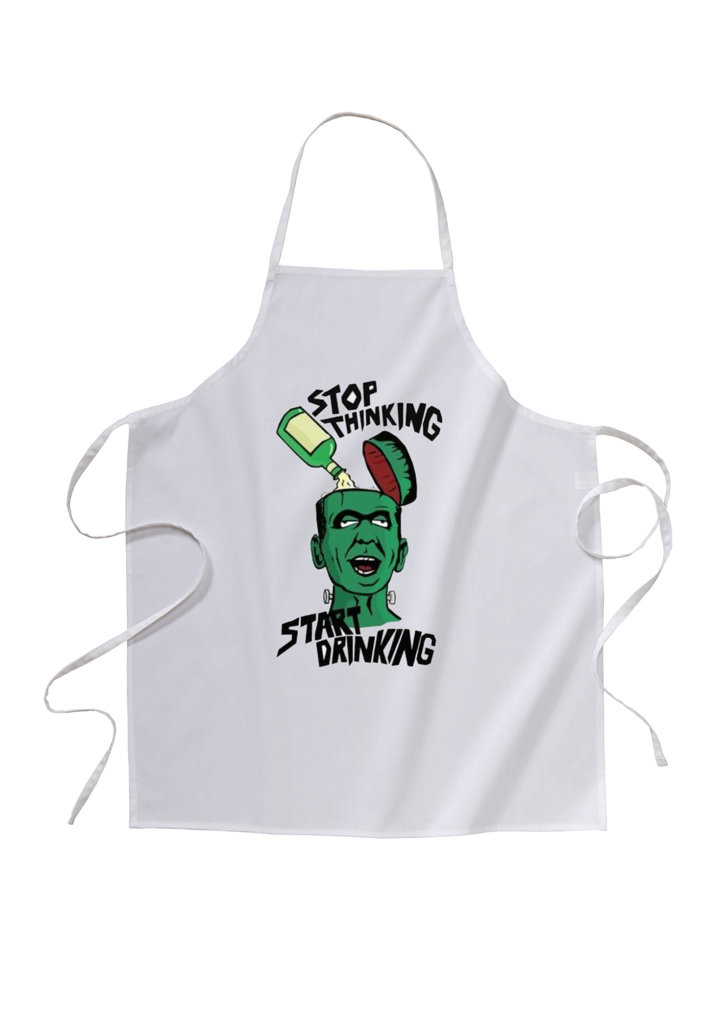 apron - stop thinking let's start drinking
