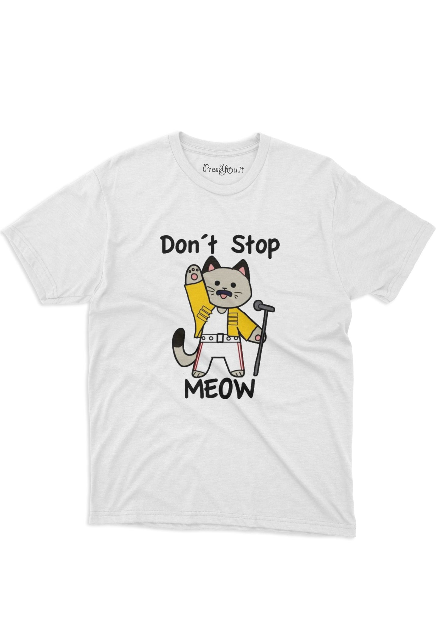 maglietta t-shirt- don t stop meow freddie