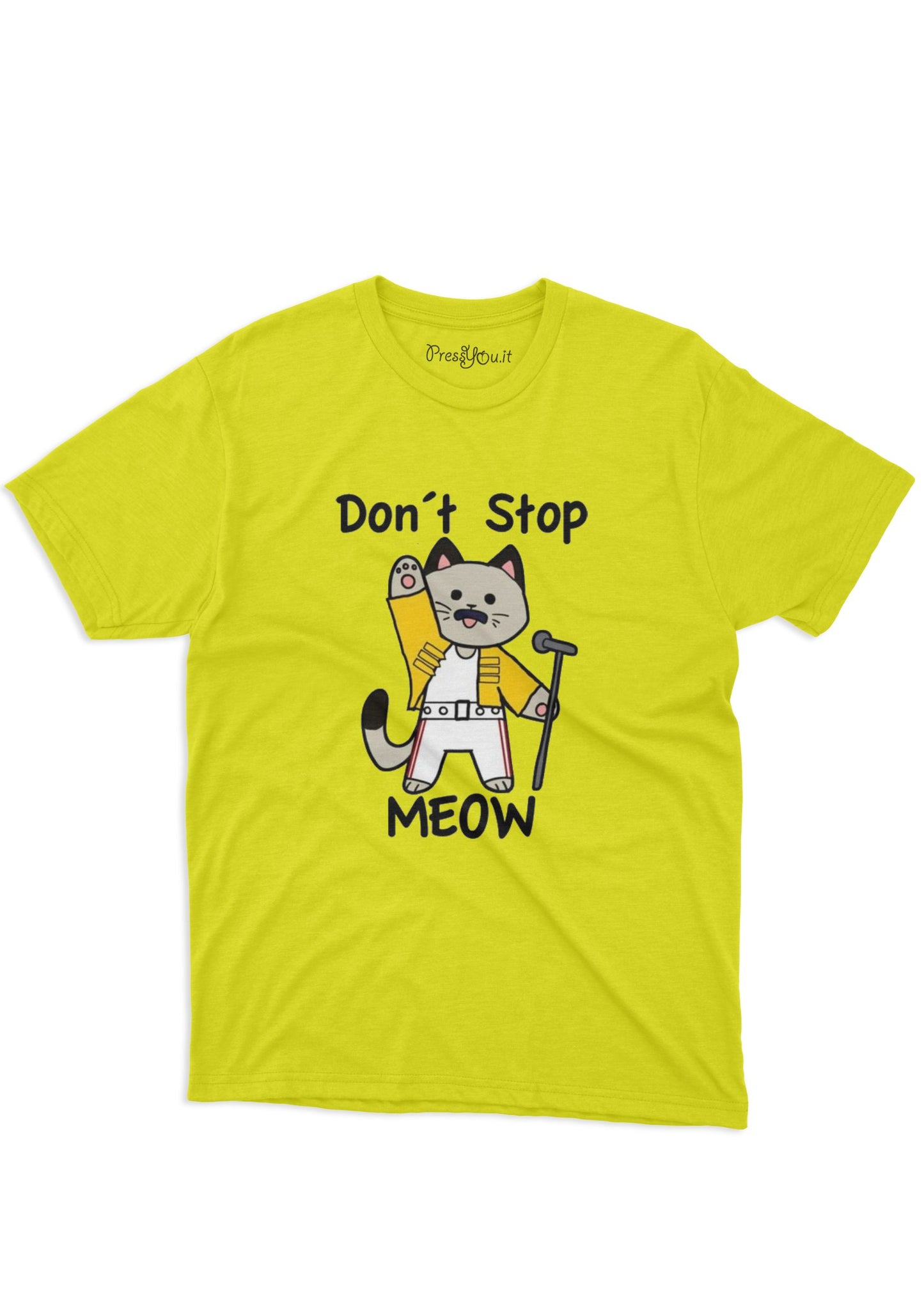 maglietta t-shirt- don t stop meow freddie