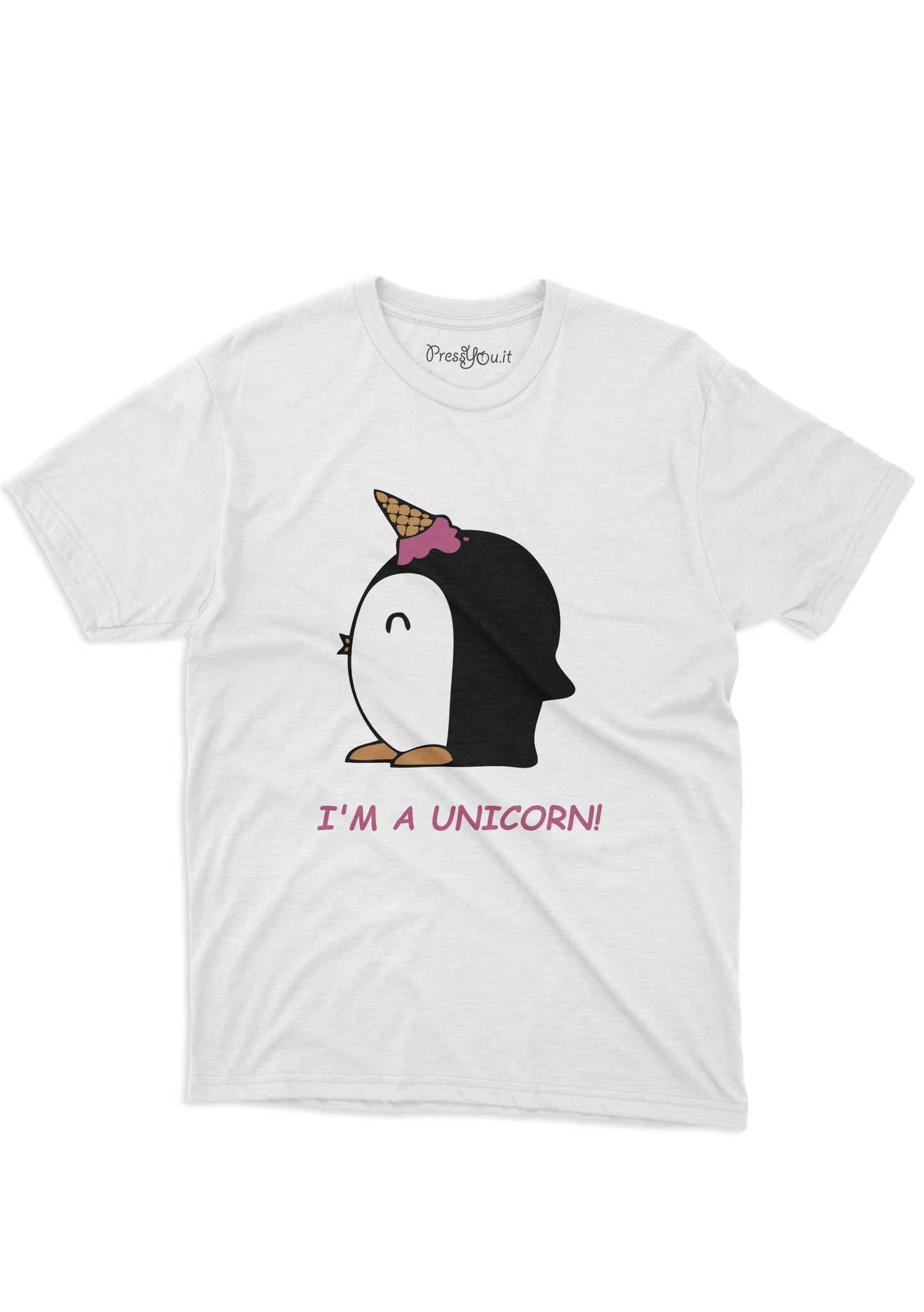 maglietta t-shirt- pinguino unicorno