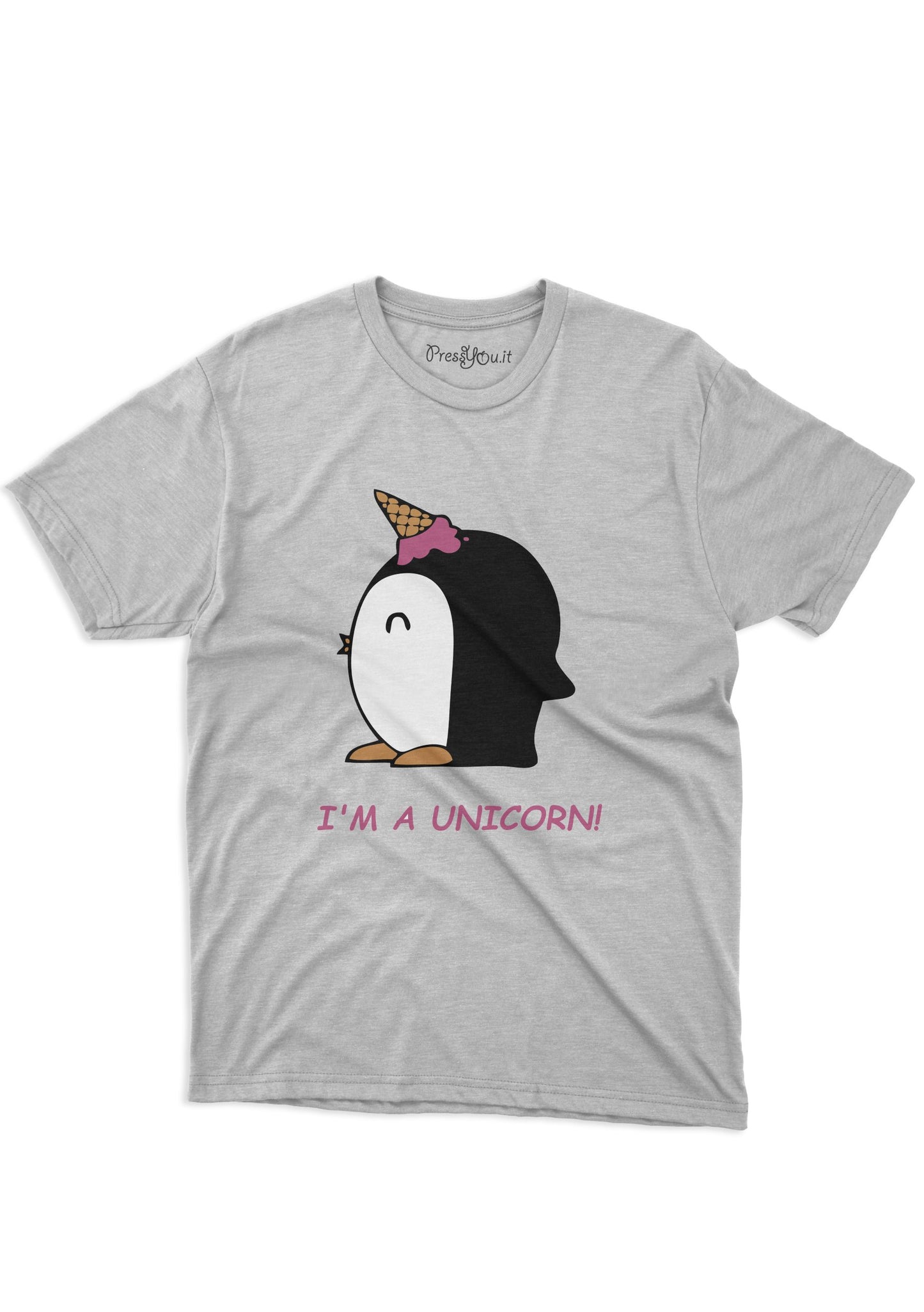 maglietta t-shirt- pinguino unicorno
